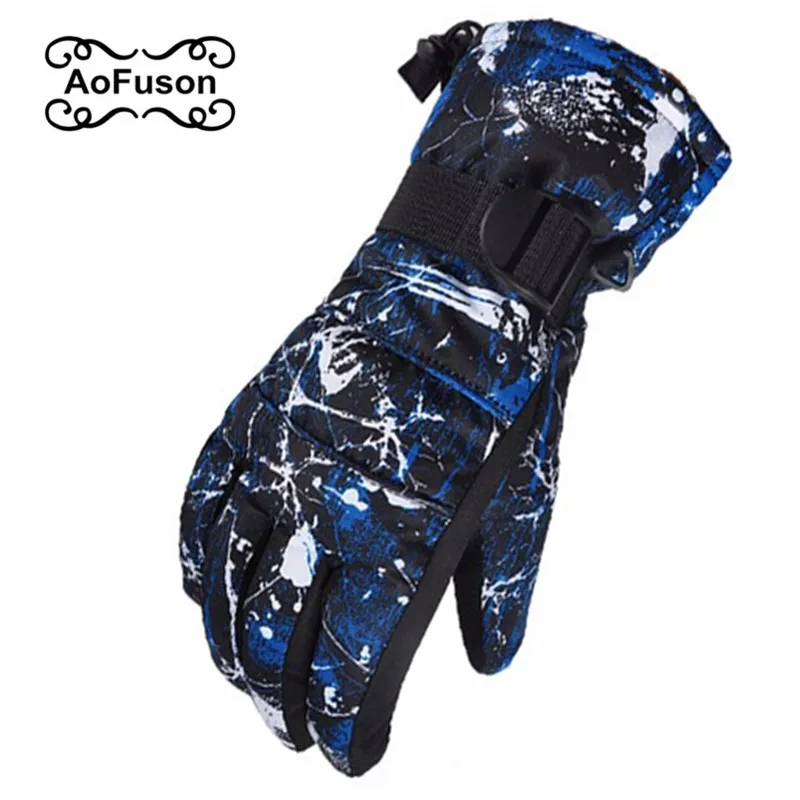Зимние лыжные перчатки Сноуборд Снегоход Мотоцикл Велоспорт теплые Guantes Nieve для