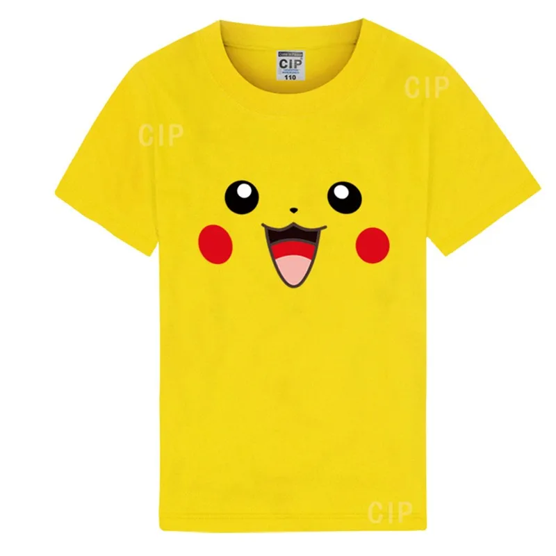 boys pokemon t shirt blank ruffle raglan shirts bape kids anime pikachu girls top wholesale summer clothes kids tee05