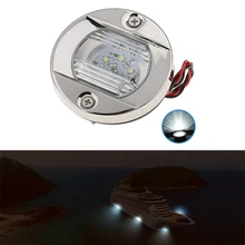 12 светодиодный LED лодка лестница лампа загорается 2,5 Вт супер яркий навигационный сигнал лампы лампа для лодки нержавеющая сталь