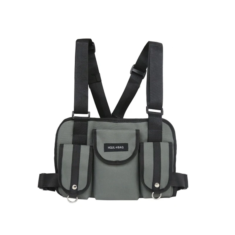 

2019New Hot Fashion Kanye Chest Rig Hip Hop Streetwear Functional Tactical Chest Bag Cross Waist Soulder Bag