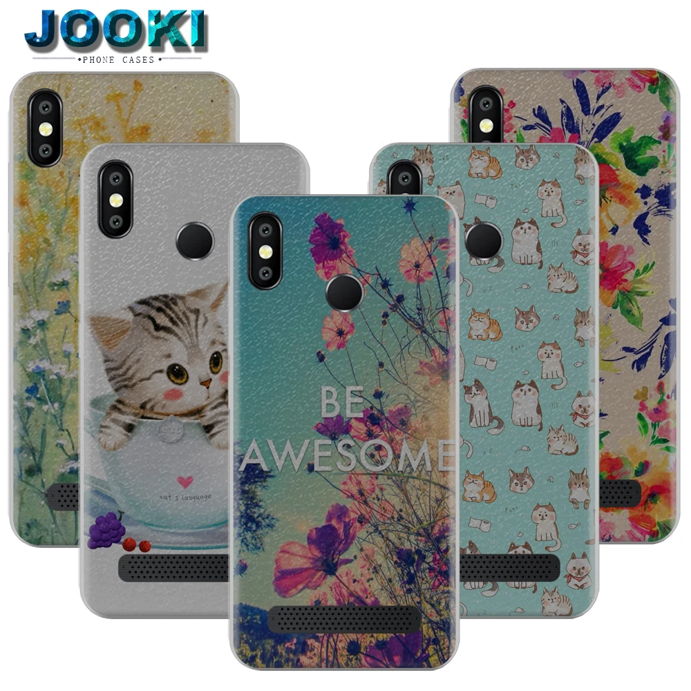 JOOKI vernee T3 Pro Чехол с цветочным принтом пластиковый чехол для T3Pro откидной матовый