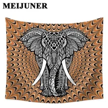 

Meijuner Elephant Tapestry Colored Printed Decorative Mandala Tapestry Indian Style Tapestry Elephant Wall Hanging Carpet MJ108