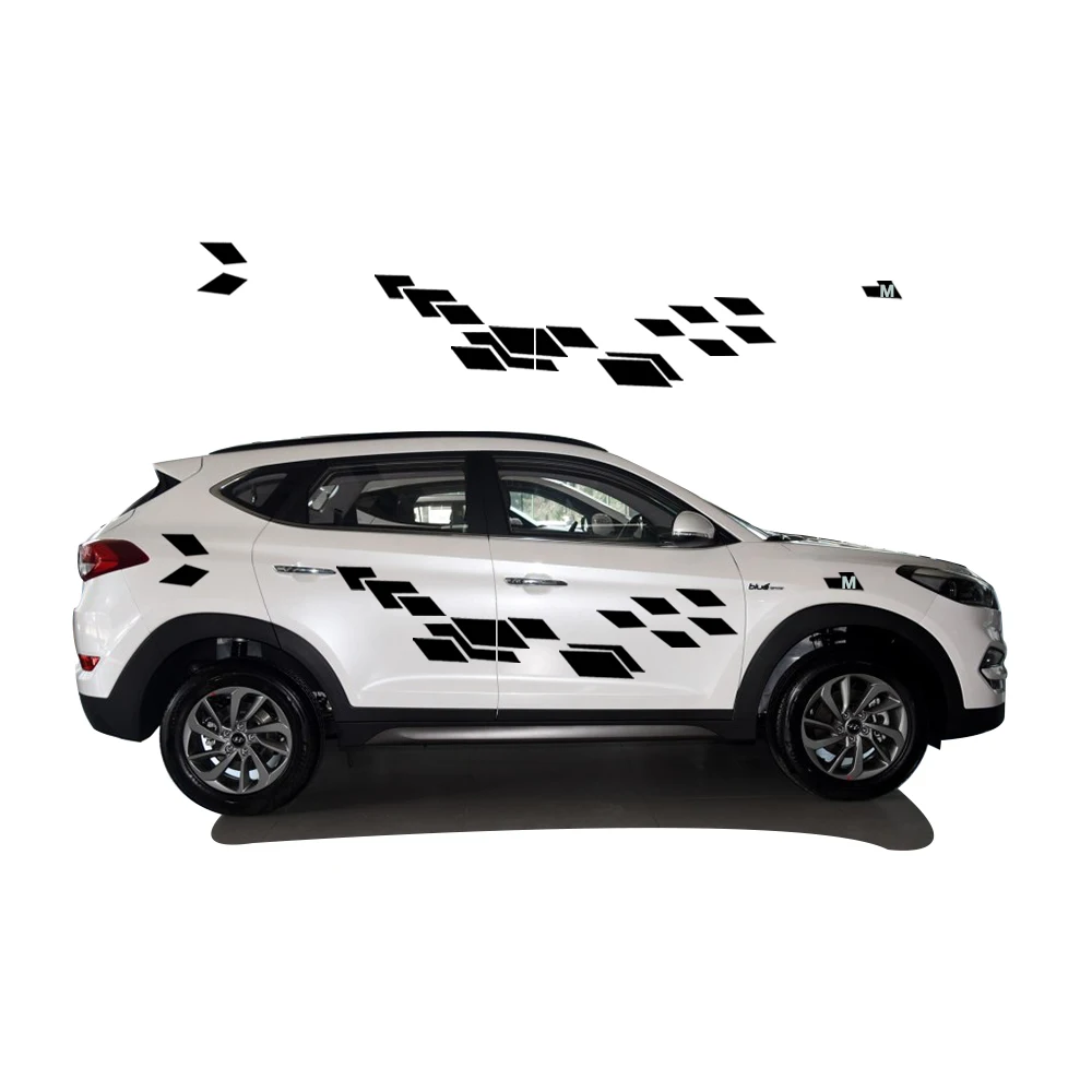 2018 Новый Личность автомобиль Стикеры для Hyundai Tucson забавные DIY Наклейка Стикеры стайлинга автомобилей 2 Цвет 2 предмета
