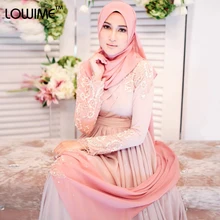 2015 Turkish Hijab Fashion Islamic Clothing Long Dress Long Sleeve Muslim Evening Dress Abaya Dubai Applique Lowime Dress