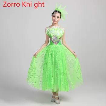 

Lotus Dress Holding Up Her Full-skirted Dress In The Opening Dance Dance Clothing Female Chorus Costumes Of The Dress Clothes