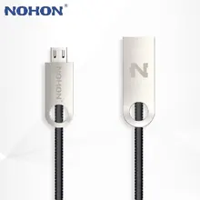 NOHON Micro USB кабель, металлический телефон, быстрое зарядное устройство, кабель для синхронизации данных, провод для samsung, Xiaomi, lenovo, LG, Nokia, sony, Android