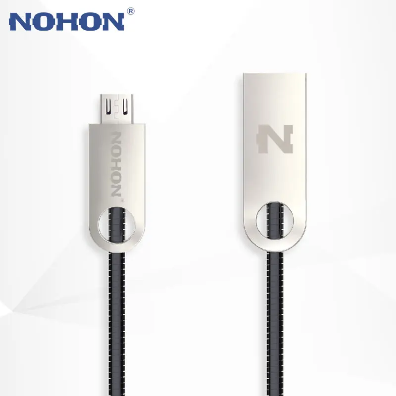 

Original NOHON Micro USB Cable Metal Phone Fast Charger Data Sync Cable Wire For Samsung Xiaomi Lenovo LG Nokia Sony Android