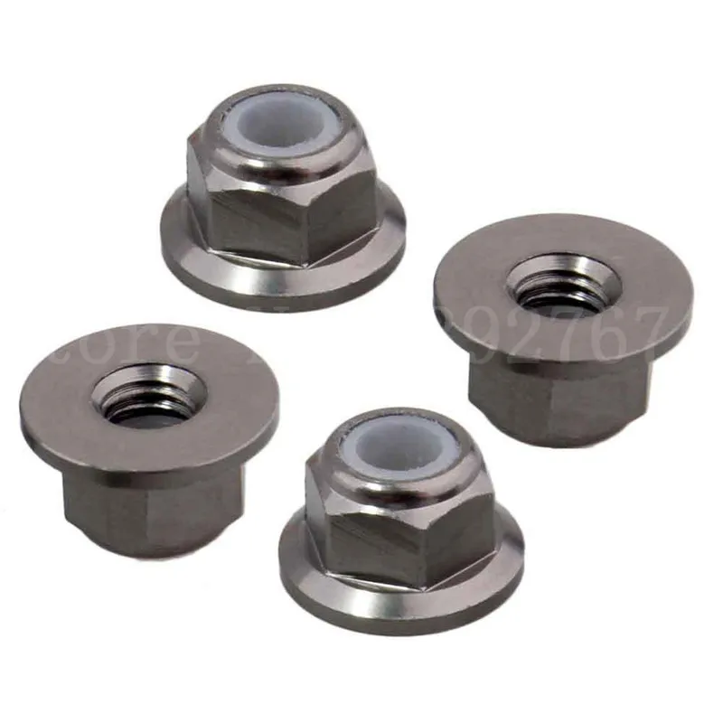 

4pcs/set RC Car HSP 102049 122049 (02190) Aluminum Alloy Nylon Nut M4 4P For 1/10th RC model Car 4WD R/C Upgrade