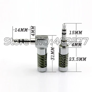 

High Performance Carbon Fiber straight 3.5MM Straight Stereo Male Plug Connector Soldering Headphone Jack Plug