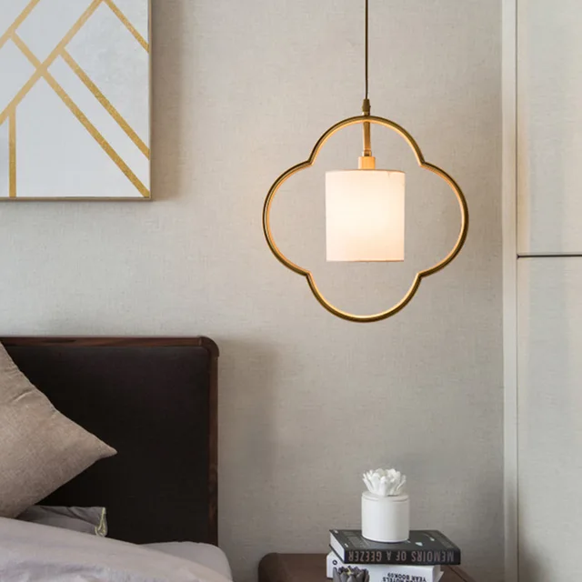 New Chinese Antique Copper Lamp Small Pendant Lights Bedroom Bedside New Chinese Antique Copper Lamp Small Pendant Lights Bedroom Bedside Zen Style Restaurant Simple Modern Lamps
