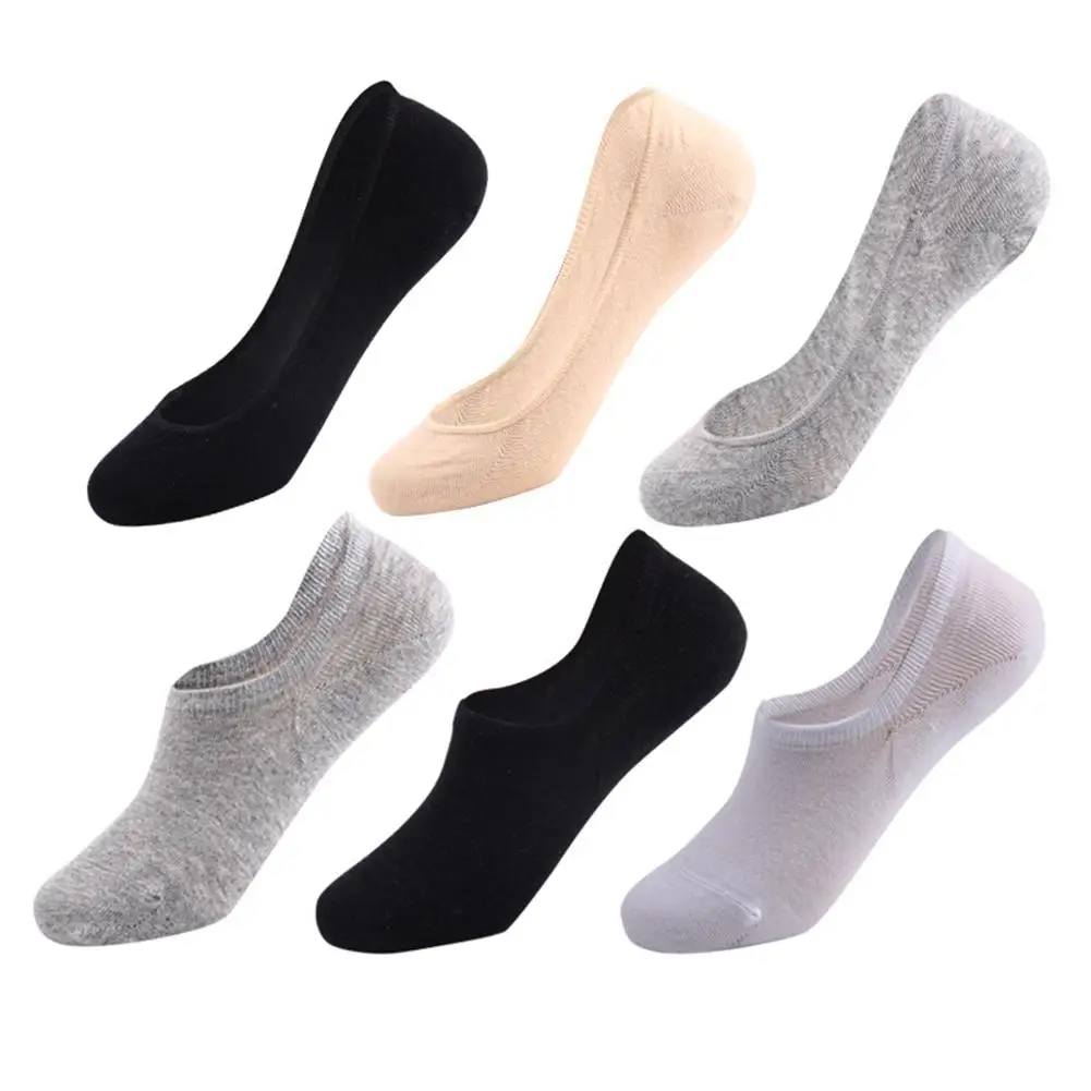 mrwonder Summer Women Solid Color Breathable Non Slip No Show Socks Low