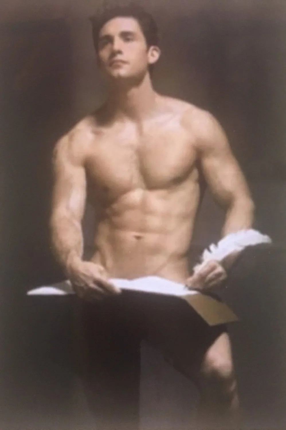 

perfect handpainted oil painting 24x36in on canvas : A man model .#free shipping