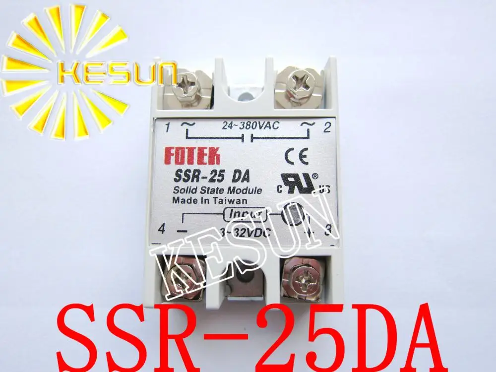 SSR 25DA SSR 25 DA 25A 3 32V DC TO 24 380V AC DC AC Single Phase Solid ...