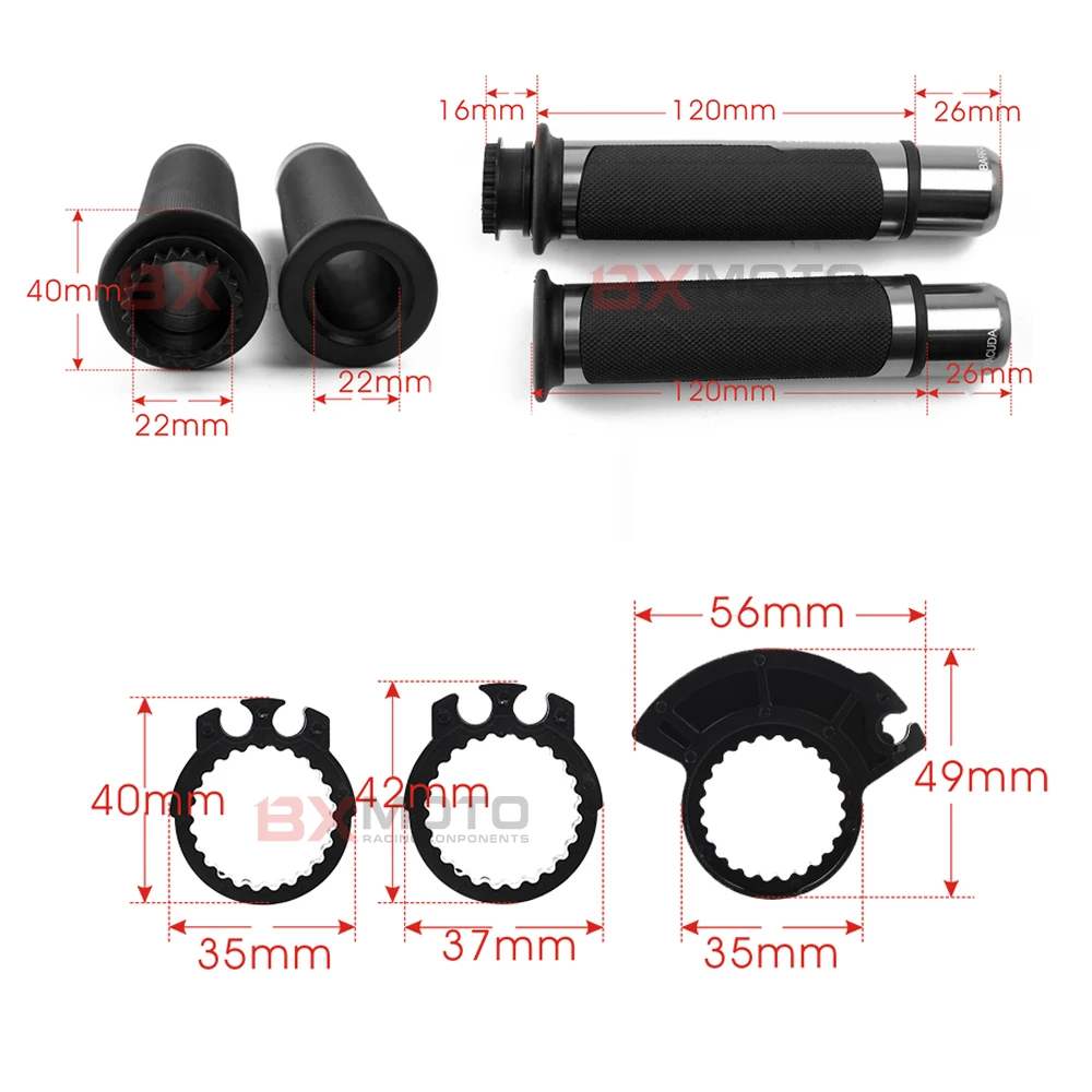 Для Ducati Monster 821 620 696 750 796 900 1000 1100 S2R 400 Multistrada черные мотоциклетные ручки рукоятки 7/8