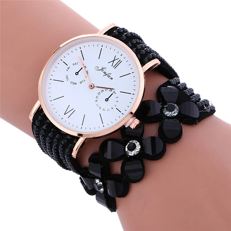 

2018 New Luxury Women Watches dress Fashion Large Dial Chimes Diamond Leather Bracelet Lady Womans Wrist Watch