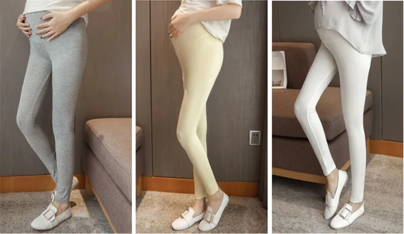 Легинсы для беременных летние новые premama Одежда для беременных эластичные леггинсы с высокой талией девять тонкие брюки для беременных