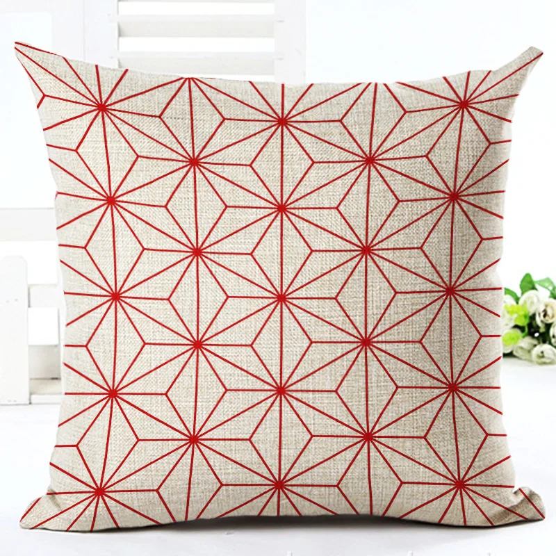 fashion red grid style 4545cm square home decorative pillow lovely heart printed throw pillows - Pillows Decorative fashion red grid style 4545cm square home decorative pillow lovely heart printed throw pillows - Pillows Decorative