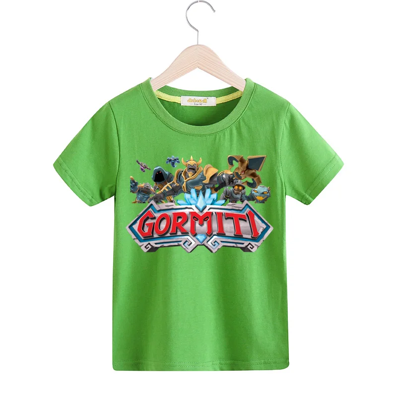 Boy Gormiti Game T-shirts Clothes Girls Summer White Casual Tshirts Children Short Sleeve Cotton Tee Top Clothing For Kids TX167 (2)