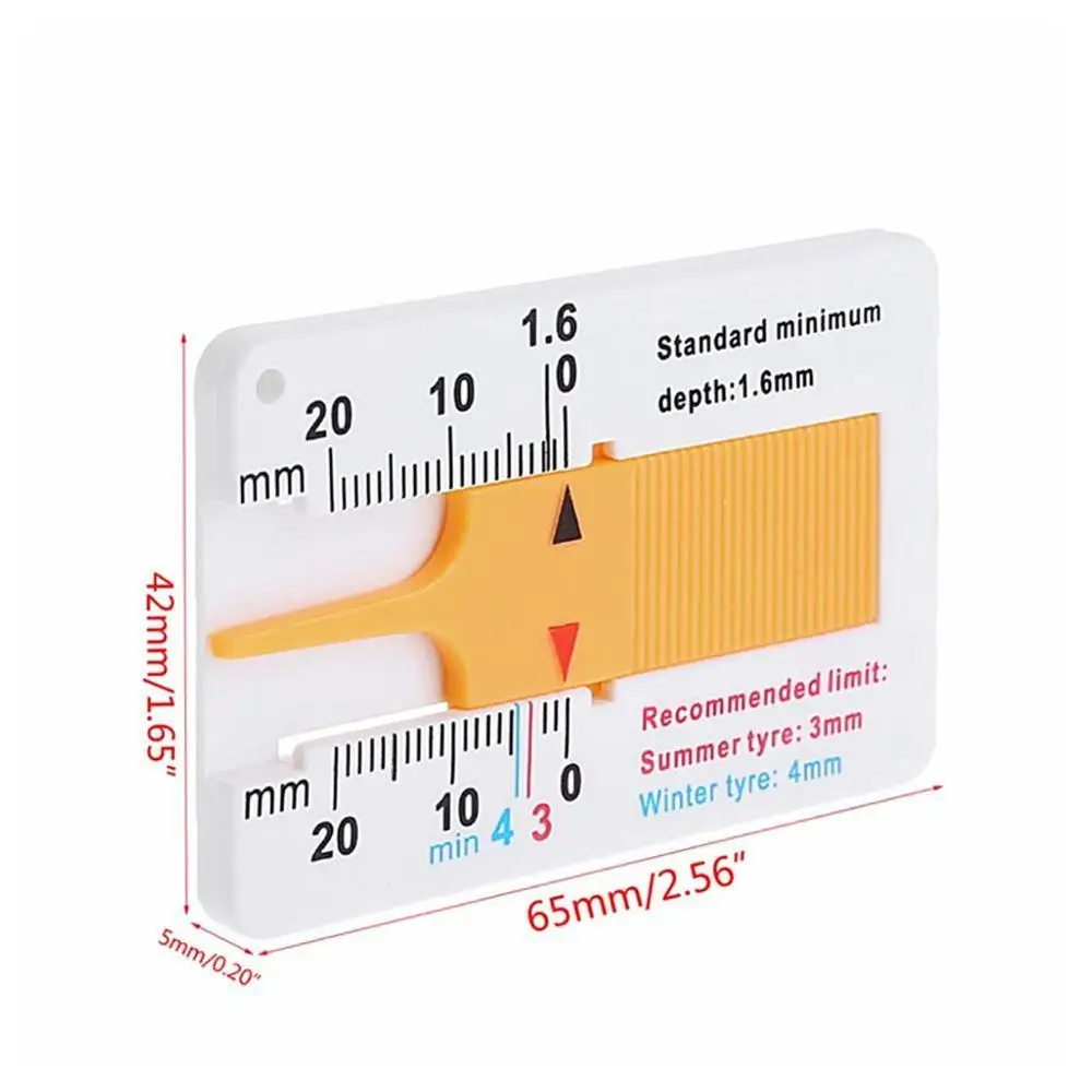 Автомобильный измеритель глубины протектора для шин, штангенциркуль 0-20 мм, протектор для автомобиля, мотоцикла, каравана, прицепа, инструмент для ремонта колес, линейка протектора для автомобиля