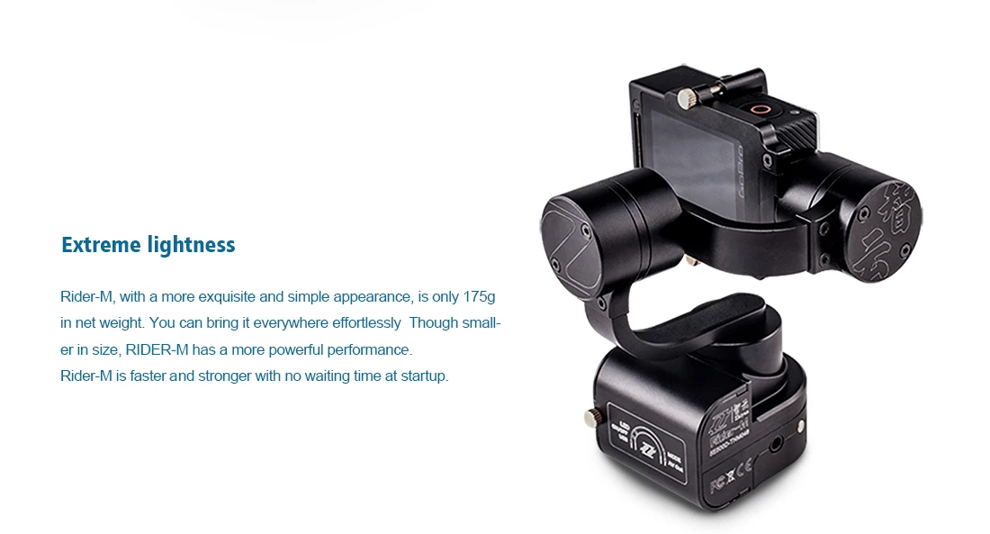Zhiyun Z1 Rider-M 3 Axis Wearable Camera Gimbal Stabilizer with Bluetooth Wireless Remote Controller for GoPro 3 4 DHL/UP