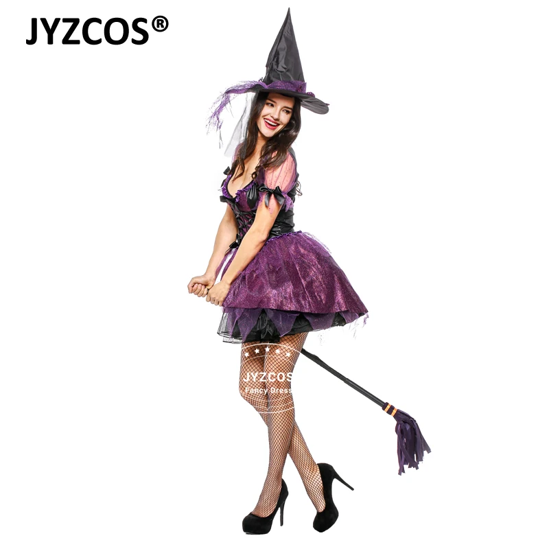 JYZCOS New Lady Purple Witch Costume (5)