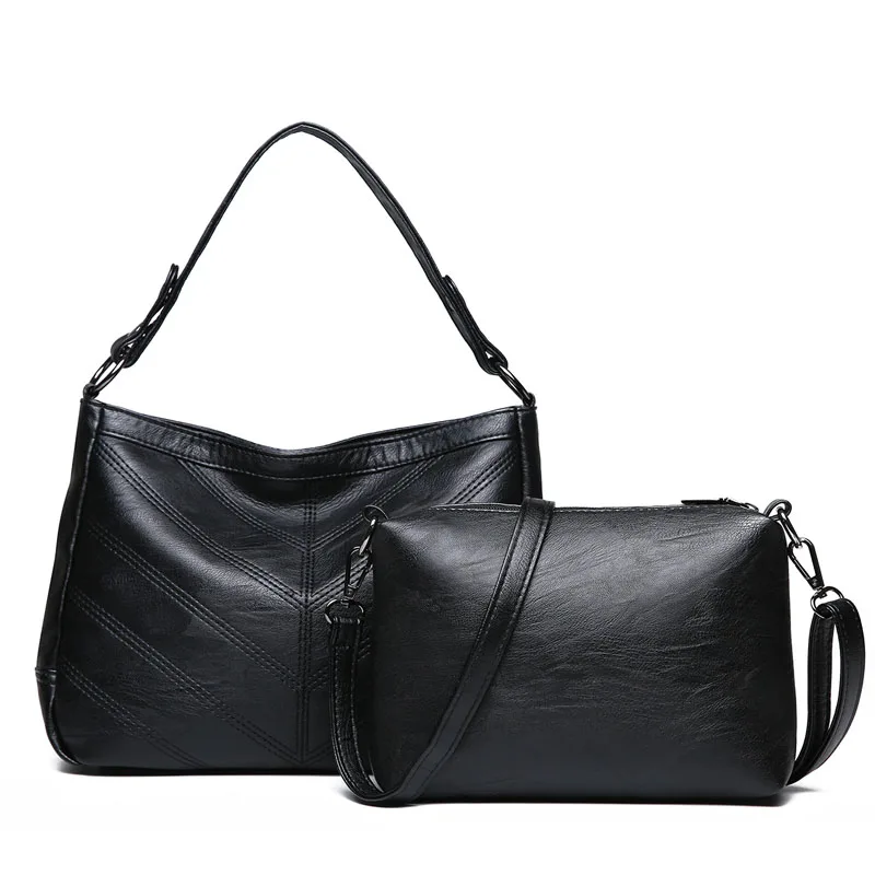 

2018 Women Bag Set Top-Handle Big Capacity Female Handbag Fashion Shoulder Bag Purse Ladies PU Leather Crossbody Bag 60887