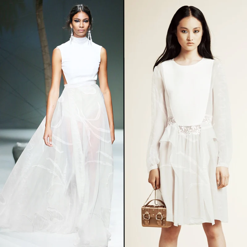 Jacquard silk Georgette fabric, floral pattern, fairly sheer, solid white, sew for top, shirt,dress, scarf, craft by 160cm*118cm