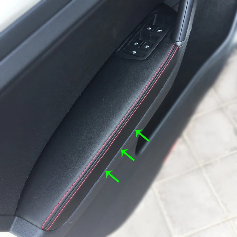 LHD для VW Golf 7 2014 2015 2016 2017 2018 4 шт. панель подлокотника автомобильной двери из