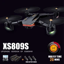 Rc Helicopter With Camera Hd 20mins Flying Time Camera Drones Professional Fpv Quadcopter Dron Xs809s Vs Visuo Xs809w Xs8090hw