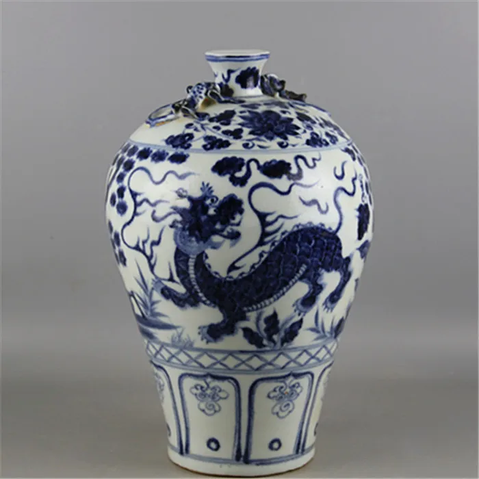 

6 Antique YuanDynasty porcelain vase,white&blue,dragon,Unicorn,Home Decoration,handmade crafts/Collection