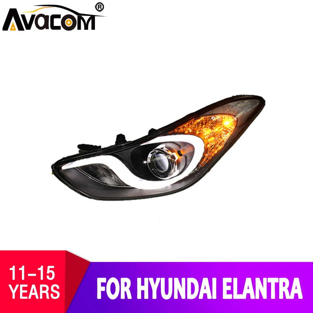 Car Stying Head lamp For Hyundai Elantra 2012 2013 2014 2015 LED