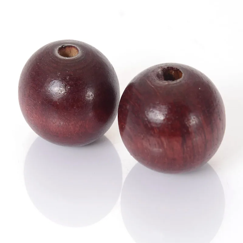 20 Pcs Painted Round Finished Wooden Beads 22mm Round Wood Beads Spacer