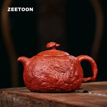 

230cc Authentic Yixing Purple Clay Teapot Chinese Health Kung Fu Tea Set Handmade Ceramic Pottery Boutique Dragon Gongchun Pot