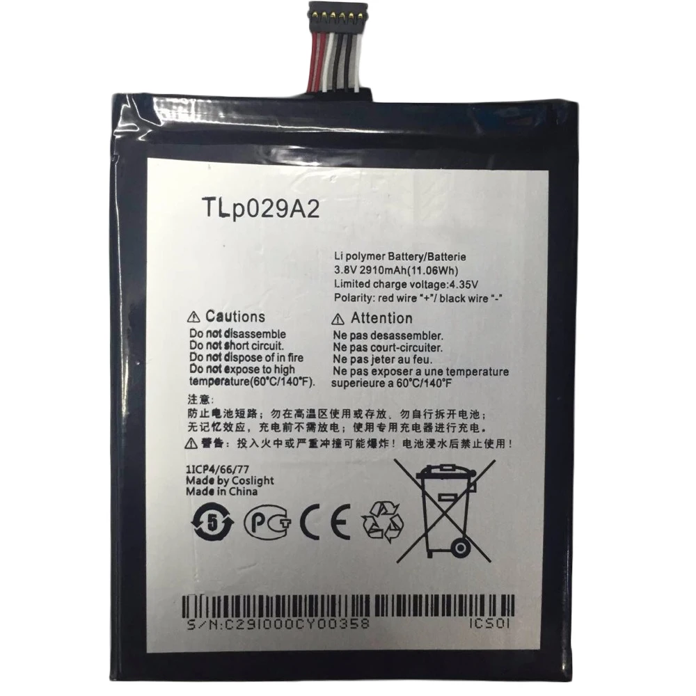 10 Pz/Lotto Tlp029A2 2910 Mah 3.8 V Batteria Per Alcatel One Touch Alcatel Alcatel Idol 3 5.5 Pollici I806 Am-H200 Telefono