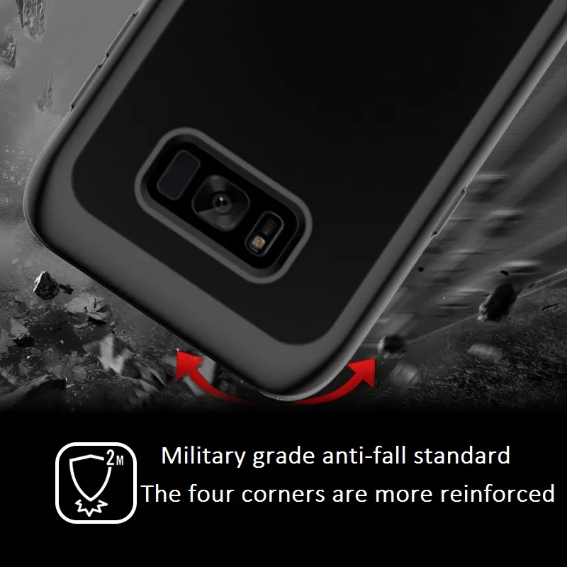 Броня 360 полная Защита для samsung Galaxy S10 Fundas S8 S9 Plus S10 Lite Note10 чехол прозрачный PC+ TPU+ Силиконовый противоударный