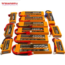 Batterie LiPo RC 2S 7,4 V, 1500, 2600, 3000, 4200, 5200, 6000 mAh, 30, 40, 60C pour avion, drone, hélicoptère, voiture radiocommandés