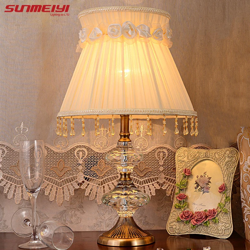 

Fashion ofhead k9 crystal table lamp luxury high quality crystal table lamp for bedroom lobby table lamp abajur de mesa lamparas