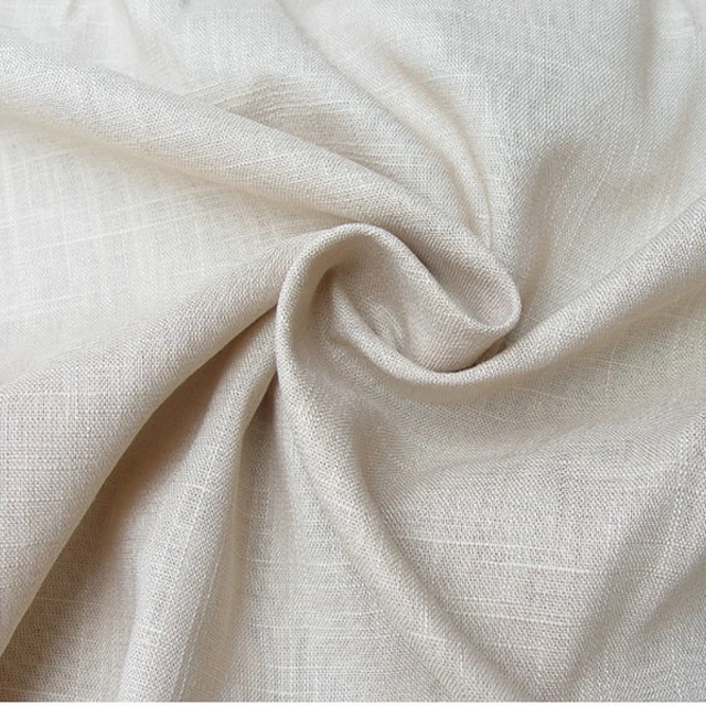 new solid flax linen cotton fabric dress suit shirt trousers