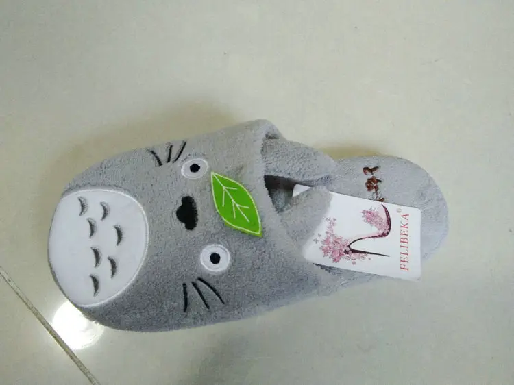 Totoro/женские нескользящие домашние тапочки с милым котиком из мультфильма; домашние тапочки для пар; Мужская обувь для спальни; Новинка года