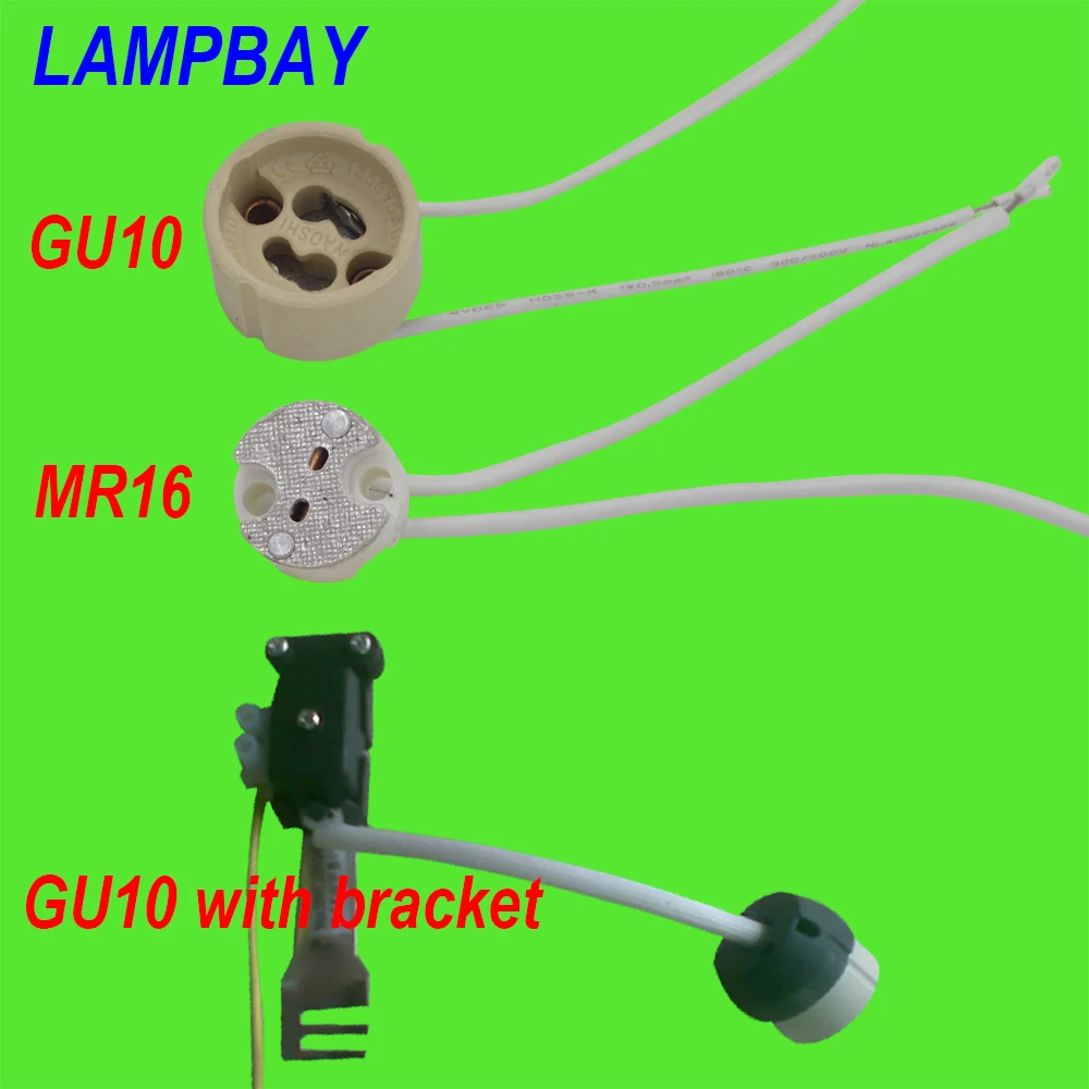 

(10 Pack) Free Shipping GU10 MR16 socket spotlight base GU10 holder with bracket