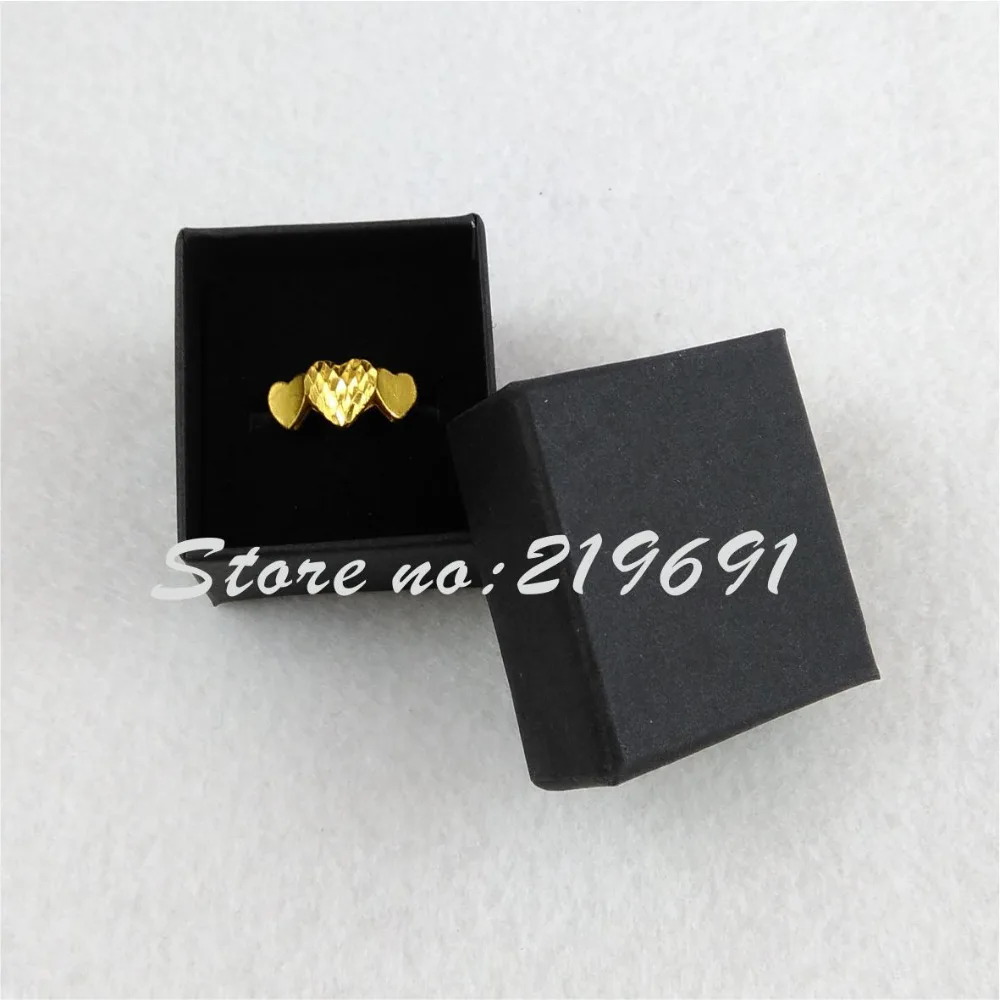 Оптовая продажа 24 шт./лот коробка для колец из крафт бумаги/коробка
