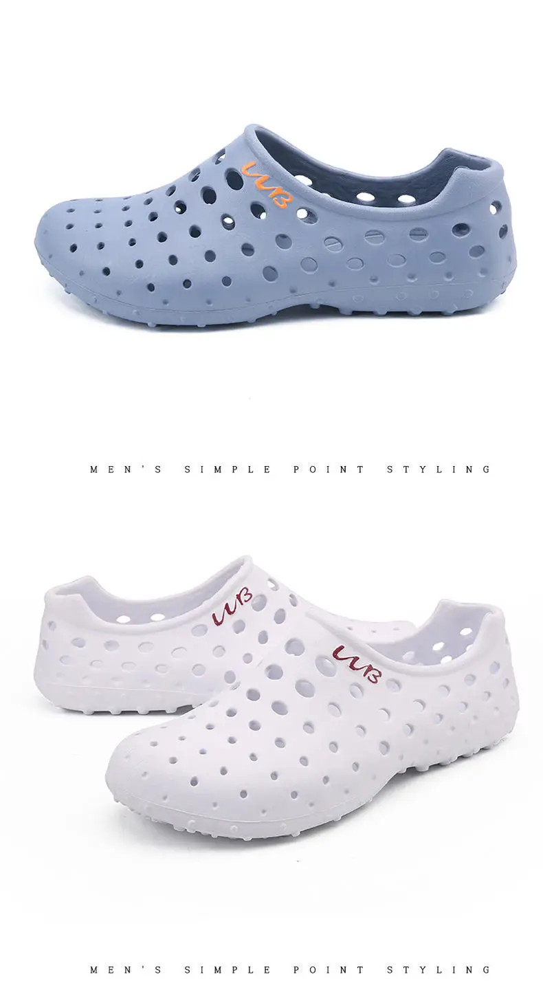 Brand 2018 Fashion Sandals Eva Clogs Swimming Shoes Men Croc Band Summer Water Black White Air Beach Garden Mens Shoe (14)