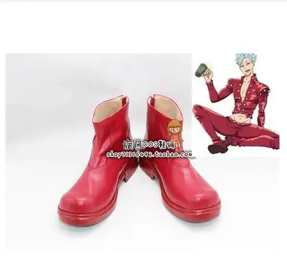 The Seven Deadly Sins Ban Red короткие ботинки для косплея на Хэллоуин|Туфли| |