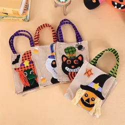 Хэллоуин Ведьма призрак череп Тыква конфеты сумка чулки держатели для подарков Черный кот Подарочная сумка для вечерние украшения