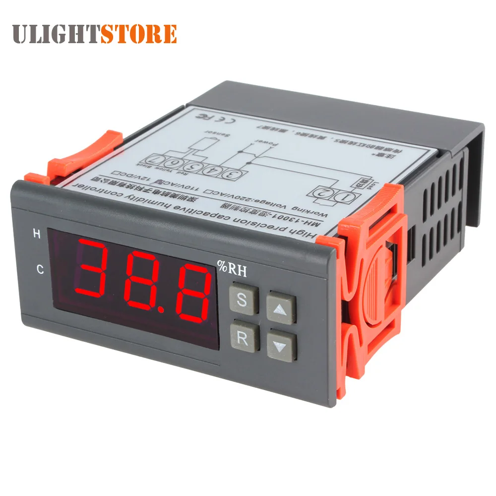 

AC 110V Digital LCD Air Humidity Controller Humidity Meter Tetster Measuring Range 1% ~ 99% with Sensor