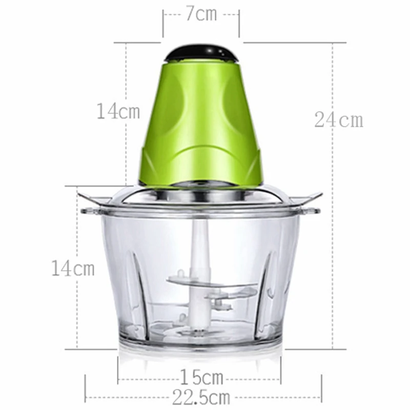 

2L Electric Meat Grinder Chopper Shredder Food Chopper Kitchen Tool Meat Vegetable Fruits Grinders Multi-Function Cooking Mach