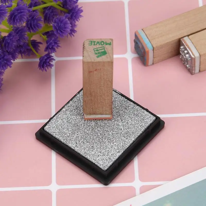 1 pc 4cm Ink Pad Stamp for Scrapbooking Colorful Inkpad Sealing Decoration Fingerprint Stencil Card Making DIY Stamp Crafts