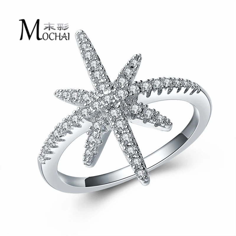 Europe And The United States Trend Rice Word Star Ring Female Models Fashion Wild Six-Pointed Jewelry ZK40 | Украшения и