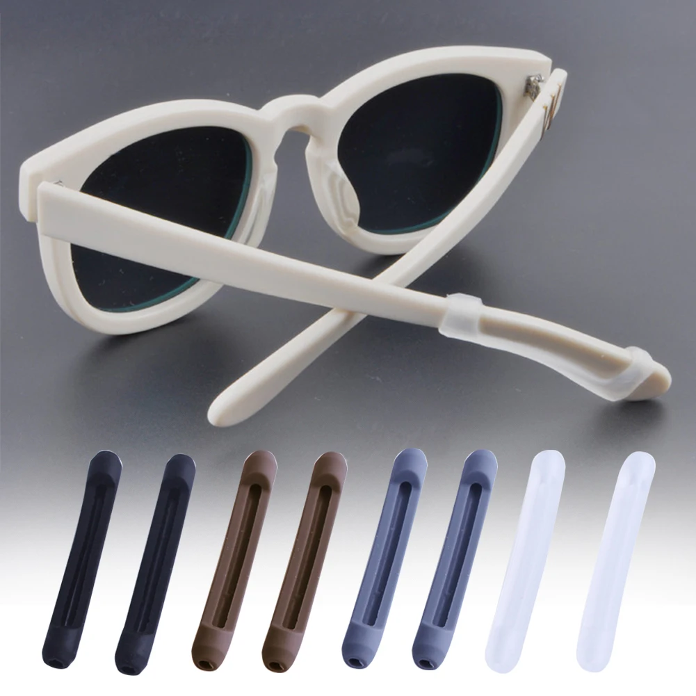 Набор из 5 пар мягких силиконовых износостойких ушных крючков с наконечником для очков с защитой от скольжения для солнцезащитных очков, спортивных держателей