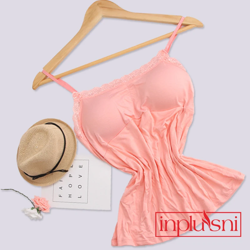 Inplusni hot sale top quality women's sexy lace camisole top modal with padding condole tanks fashion Ms. lace vest tanks Inplusni hot sale top quality women's sexy lace camisole top modal with padding condole tanks fashion Ms. lace vest tanks